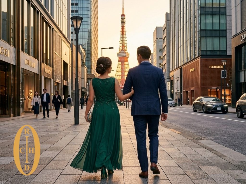 交際クラブで出会った素敵な紳士と淑女が港区をデート